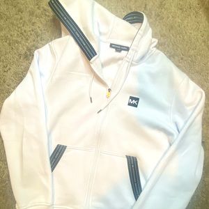 Michael Kors Logo Tape Zip-Up Hoodie